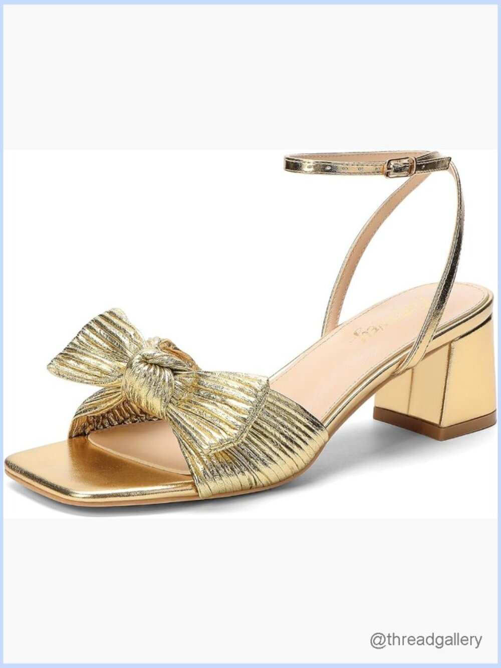 Bow Heels Low Block Square Open Toe Ankle Strap Dressy Sandals Wedding Party